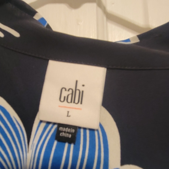 CAbi Black and Blue Floral Button Down Shirt - Picture 3 of 4